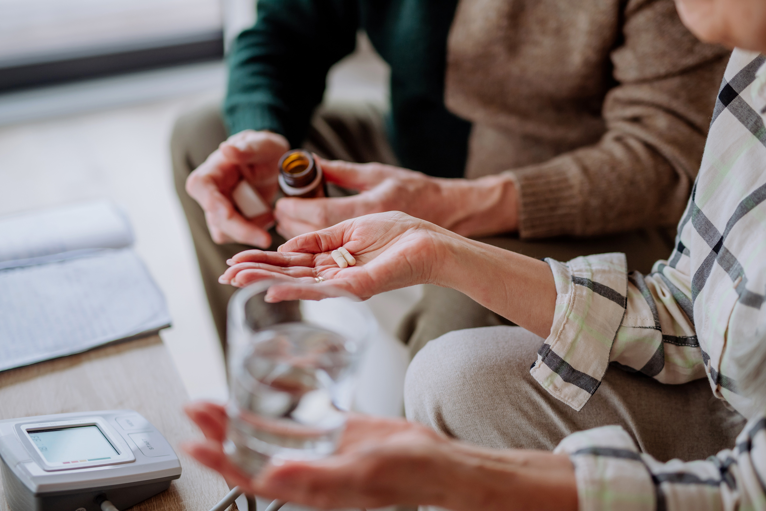 Adult taking medication
